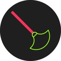 Duster Glyph Circle Icon vector