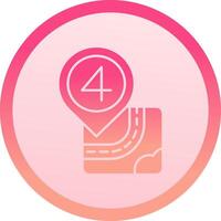 Four solid circle gradeint Icon vector