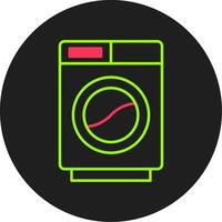 Washing Machine Glyph Circle Icon vector