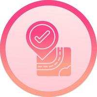 Checkmark solid circle gradeint Icon vector