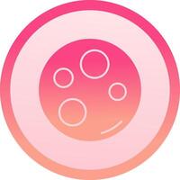 Moon solid circle gradeint Icon vector