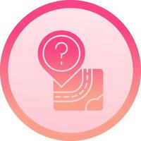 Question solid circle gradeint Icon vector