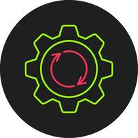 Recovery Glyph Circle Icon vector