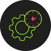 Efficiency Glyph Circle Icon vector