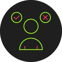 Decision Making Glyph Circle Icon vector