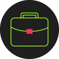 Brief Glyph Circle Icon vector