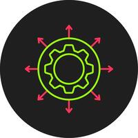 Expansion Glyph Circle Icon vector