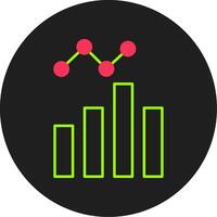 Data Analysis Glyph Circle Icon vector
