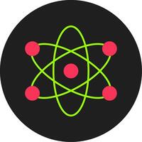 Atom Glyph Circle Icon vector