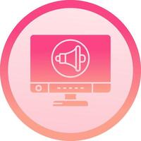 Sound solid circle gradeint Icon vector