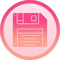 Floppy disk solid circle gradeint Icon vector