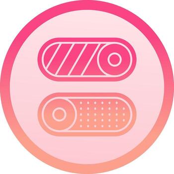 palanca sólido circulo grado icono vector