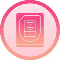 Disk solid circle gradeint Icon vector