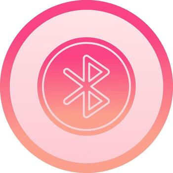 Bluetooth solid circle gradeint Icon vector