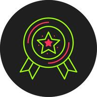 Badge Glyph Circle Icon vector