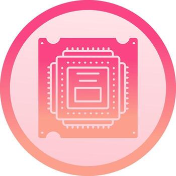 procesador sólido circulo grado icono vector