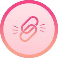 Link solid circle gradeint Icon vector