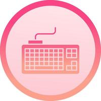 Keyboard solid circle gradeint Icon vector