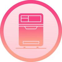 Fridge solid circle gradeint Icon vector