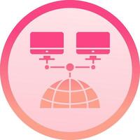 Network solid circle gradeint Icon vector