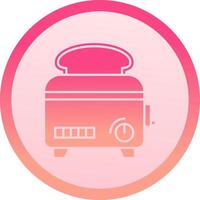 Toaster solid circle gradeint Icon vector