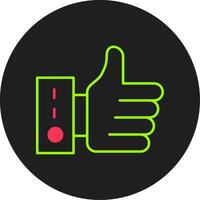 Thumb Up Glyph Circle Icon vector