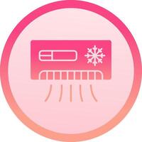 Conditioner solid circle gradeint Icon vector