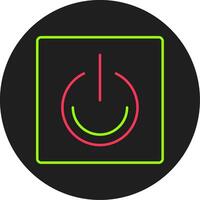 Turn On Glyph Circle Icon vector