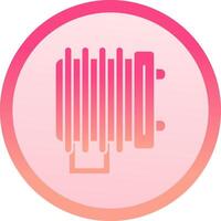 Heater solid circle gradeint Icon vector