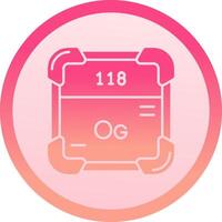 Oganesson solid circle gradeint Icon vector