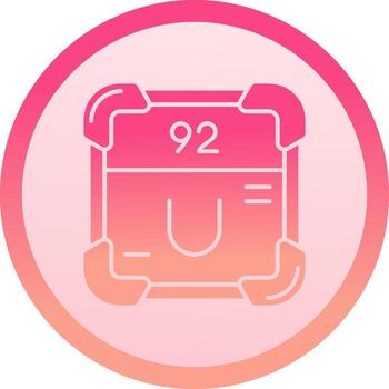 Uranium solid circle gradeint Icon vector