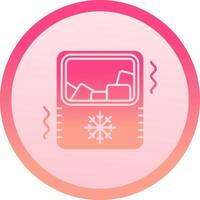 Ice maker solid circle gradeint Icon vector