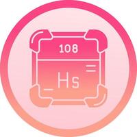 hassium sólido circulo grado icono vector
