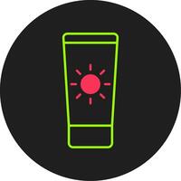 Sun Cream Glyph Circle Icon vector