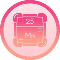 Manganese solid circle gradeint Icon vector