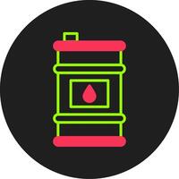 Oil Barrel Glyph Circle Icon vector