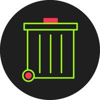 Refuse Glyph Circle Icon vector