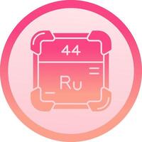 Ruthenium solid circle gradeint Icon vector