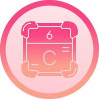 Carbon solid circle gradeint Icon vector