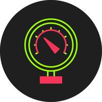 Pressure Meter Glyph Circle Icon vector