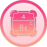 Beryllium solid circle gradeint Icon vector