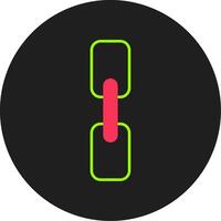 Chain Glyph Circle Icon vector