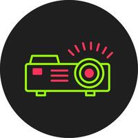 Projector Glyph Circle Icon vector