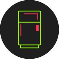 Fridge Glyph Circle Icon vector