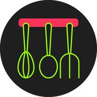 Kitchen Utensils Glyph Circle Icon vector