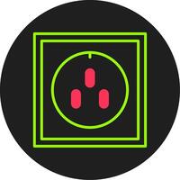 Socket Glyph Circle Icon vector