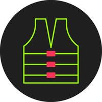 Life Jacket Glyph Circle Icon vector