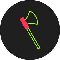 Axe Glyph Circle Icon vector