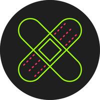 Bandage Glyph Circle Icon vector