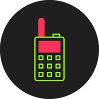 Walkie Talkie Glyph Circle Icon vector